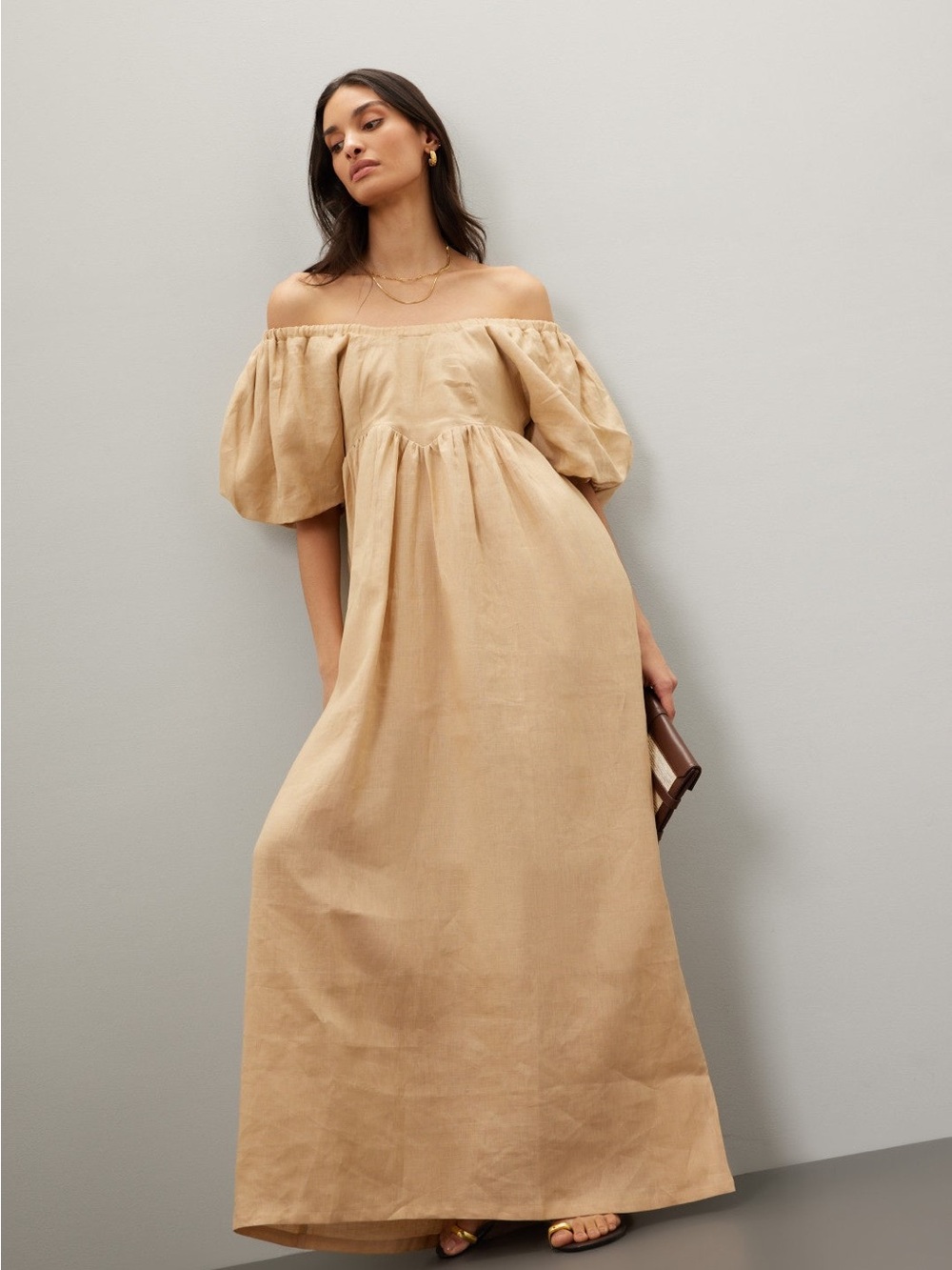 Loborosa Mini Long Dress XL linen